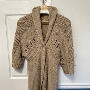 Rustic  short sleeve cardigan